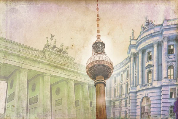 Berlin city, Germany, vintage, retro, old — Stock Photo, Image