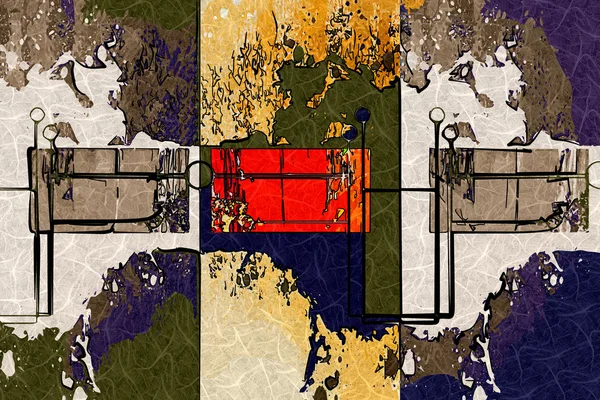 추상 컬러 디자인 아트 — 스톡 사진
