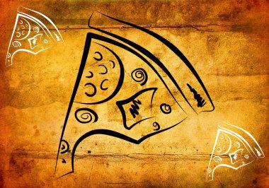 Pizza simge sanat tasarlamak