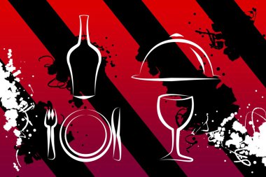 Modern gıda sanat illüstrasyon