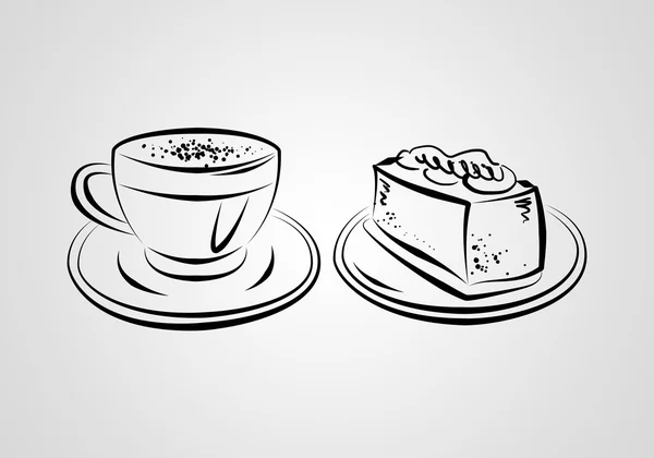 Cup of hot coffee art illustration — Stock Photo, Image