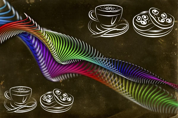 Tasse heißen Kaffee Kunst Illustration — Stockfoto