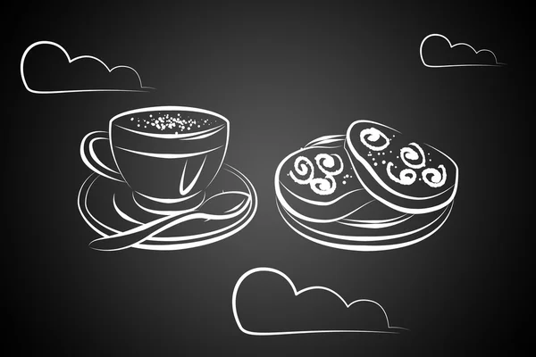 Кубок гаряча кава Мистецтво ілюстрації — стокове фото
