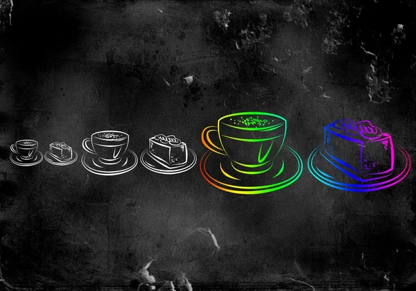 Csésze forró kávé művészet-illusztráció — Stock Fotó
