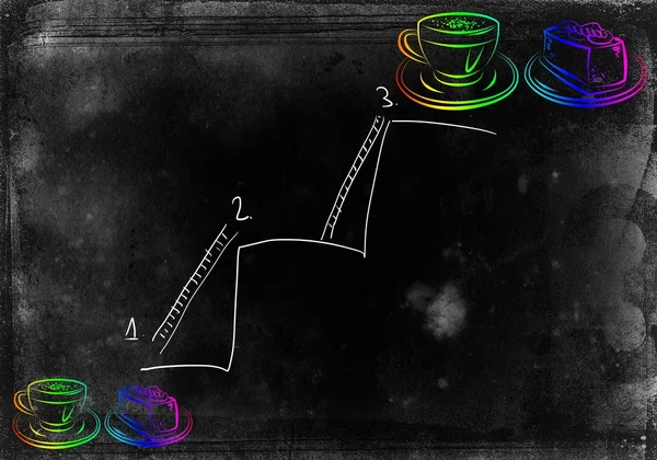 Tazza di caffè caldo arte illustrazione — Foto Stock