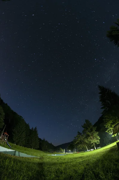 Fisheye view of a camp — Stock Photo, Image