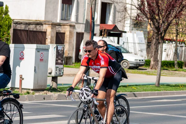 Timisoara Romania April 2016 People Riding Bicycles Spring Pedaling Event — Stock Photo, Image