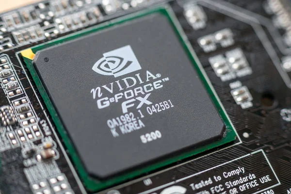 Timisoara Румунія Березня 2020 Закриття Графічного Процесора Nvidia Geforce 5200 — стокове фото