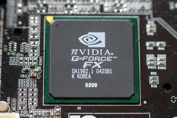 Timisoara Румунія Березня 2020 Закриття Графічного Процесора Nvidia Geforce 5200 — стокове фото