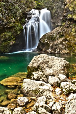 Vintgar, şelale Slovenya