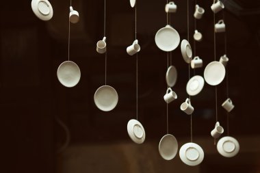 Yaratıcı kahve dükkanı ve avangart bir tarzda dekorasyon kafe.