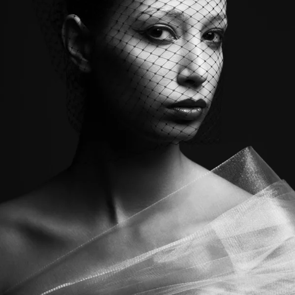 Haute couture concept. Portret van sensuele mooie brunette lo — Stockfoto