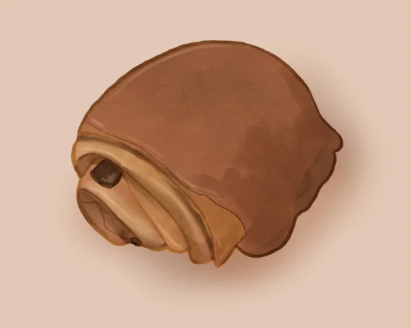 現実的なベーカリー菓子の手描きイラスト — ストック写真