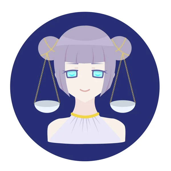 Horóscopo icono del zodiaco Libra — Vector de stock