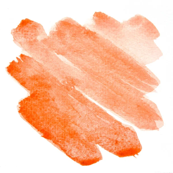 Ein Foto Bild Von Abstrakt Orangefarbenem Aquarell Auf Papier Handbemalung — Stockfoto