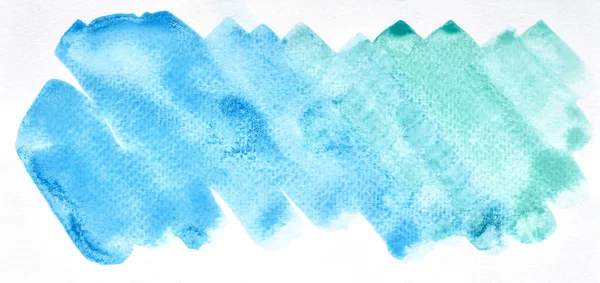 Une Image Photo Aquarelle Abstraite Bleue Verte Sur Papier Peinture — Photo