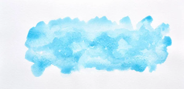 Uma Imagem Foto Céu Azul Abstrato Aquarela Papel Pintura Mão — Fotografia de Stock