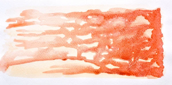 Une Image Photo Aquarelle Orange Jaune Abstraite Sur Papier Peinture — Photo