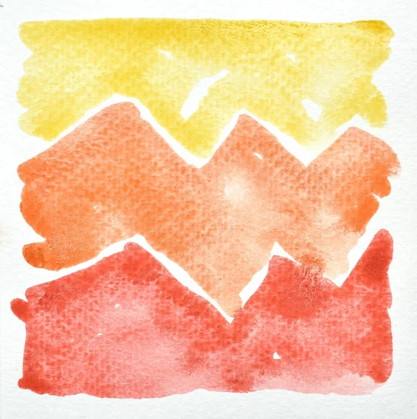 Uma Imagem Foto Laranja Vermelha Abstrata Aquarela Amarela Papel Pintura — Fotografia de Stock