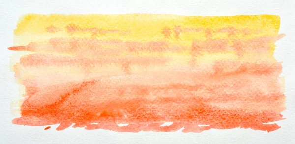 Zdjęcie Abstrakcyjny Pomarańczowy Żółty Akwarela Papierze Farba Ręczna Pomarańczowy Żółty — Zdjęcie stockowe
