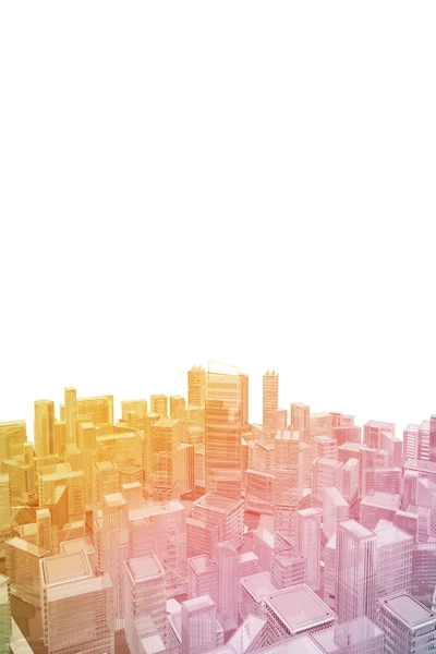 Luftbild einer futuristischen Stadt — Stockfoto