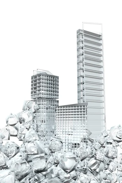 Bürogebäude. abstraktes Konzept — Stockfoto