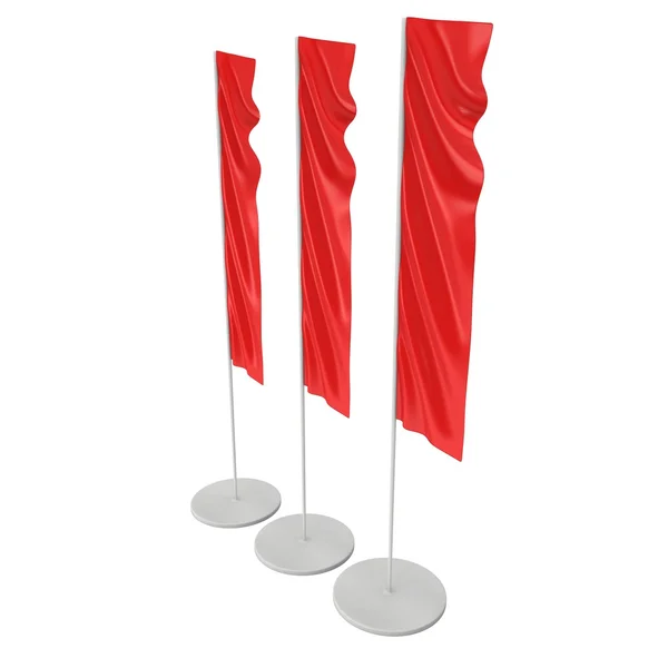 Flag Blank Red Expo Banner Stand. — 图库照片