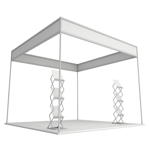 Szakkiállítás booth, fehér és üres — Stock Fotó