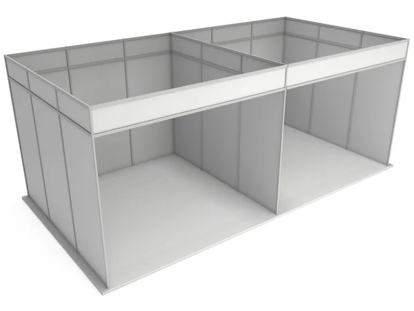 Trade Show Booth White and Blank. — Stock Photo, Image