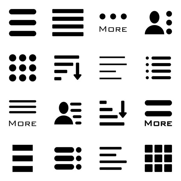 Hamburger Menu Icons Set. — Stock Vector