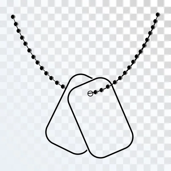 Dog Tags med kedja vektor ikon — Stock vektor