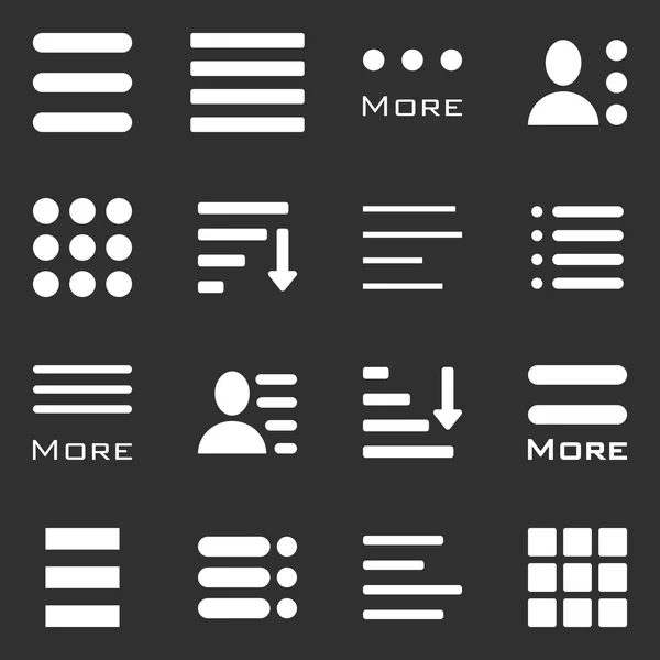 Hamburger Menu Icônes Set . — Image vectorielle