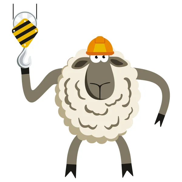 Stubborn Lamb Builder Vector — Stock Vector