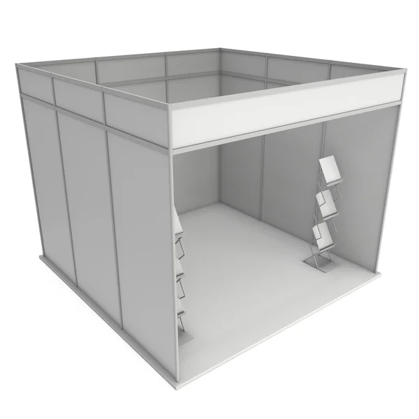 Trade Show Booth White and Blank — Stock Photo, Image