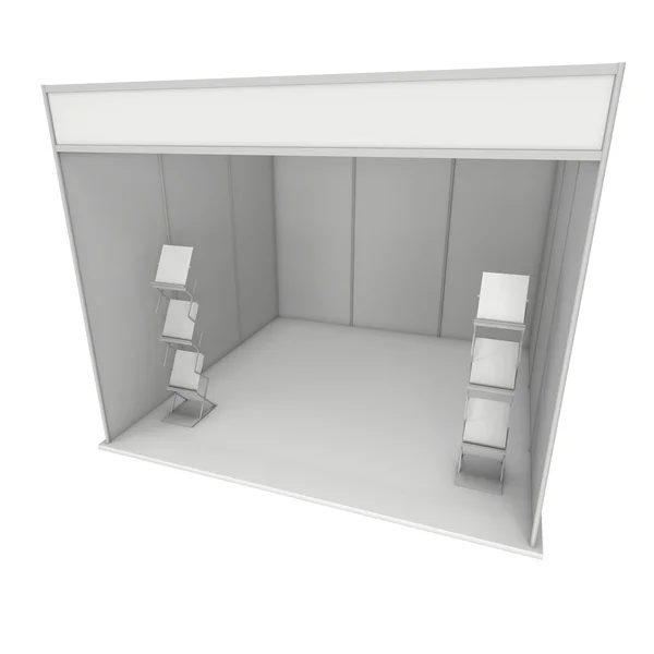 Trade Show Booth White and Blank — Stock Photo, Image