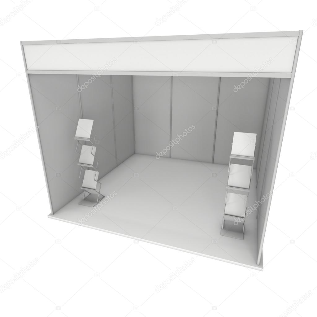 Trade Show Booth White and Blank