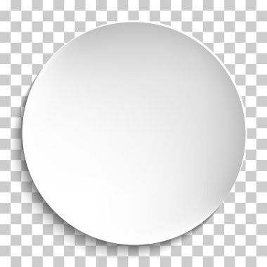 Boş beyaz kağıt tabak. Vektör.