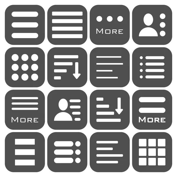 Hamburger Menu Icons Set. — Stock Vector