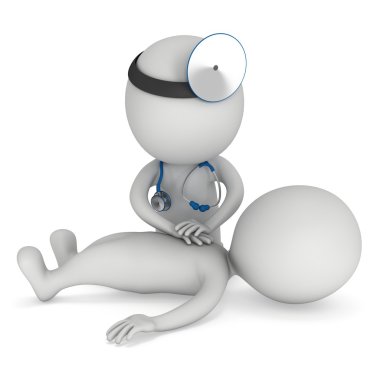 Doktor CPR ilk yardım yapıyor