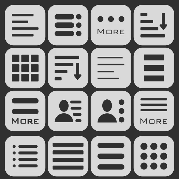 Hamburger Menu Icons Set. — Stockvector