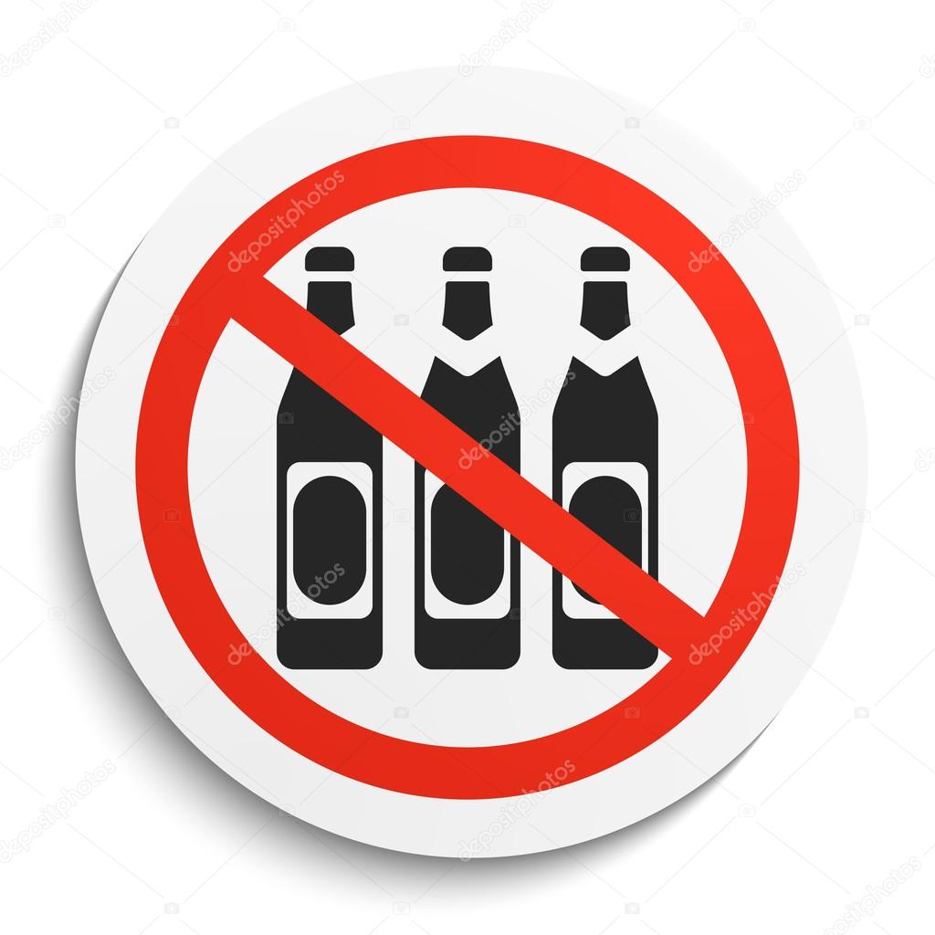 No Beer Sign on White Round Plate Stock Vector Image by ©newb1 101974448