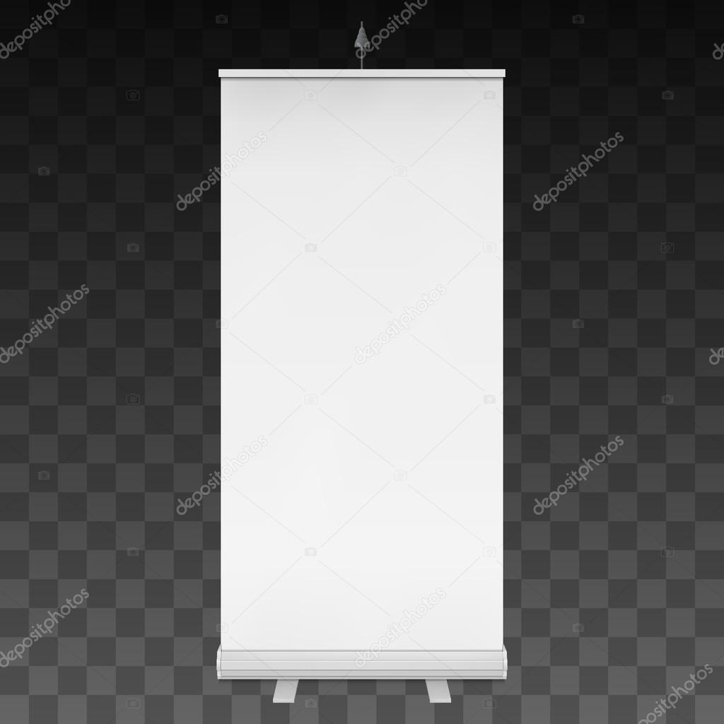 Blank Roll Up Banner Stand. Vector