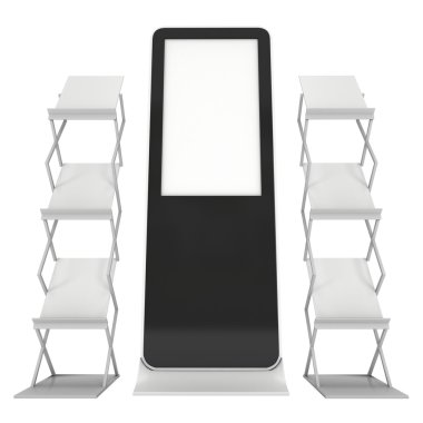 LCD ekran stand ve dergi raf.