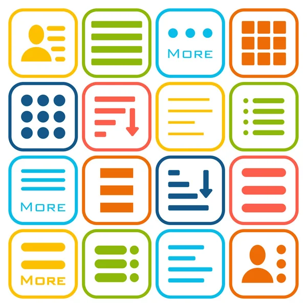 Hamburger Menu Icons Set. — Stockvector