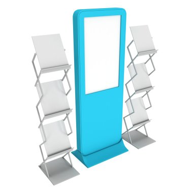 LCD ekran stand ve dergi raf.