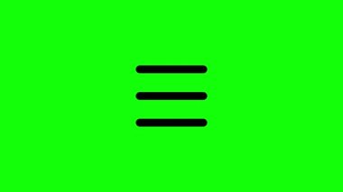 Hamburger menü simgesini ortaya fırlayıp, Flip kadar