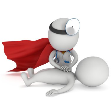 Doktor CPR ilk yardım yapıyor