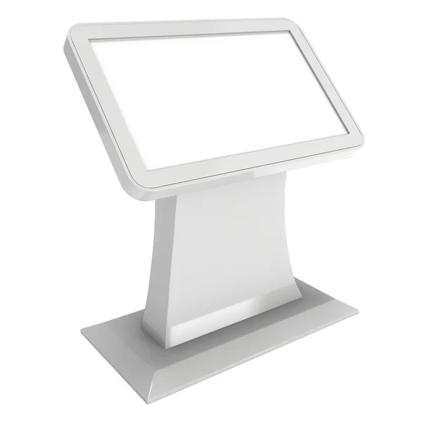 Beurs stand Lcd kiosk stand. — Stockfoto