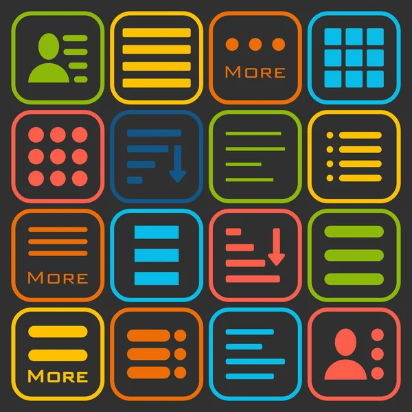 Hamburger Menu Icons Set. — Stockvector