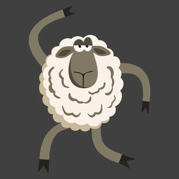 Stubborn Silly Dance Lamb Vector — Stock Vector